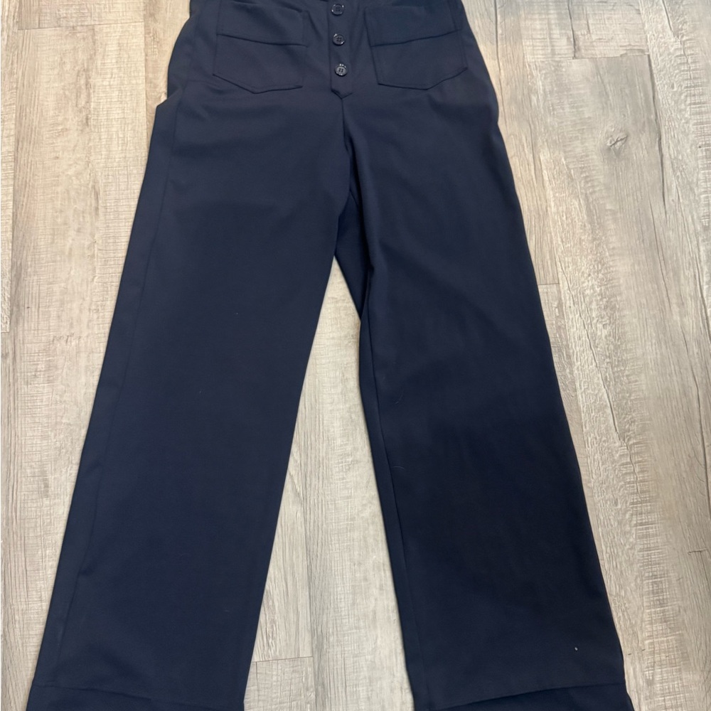 HALARA Navy Wide-Leg Pants - Picture 8 of 12